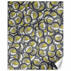 Gong Instrument Motif Pattern Canvas 11  X 14  by dflcprintsclothing