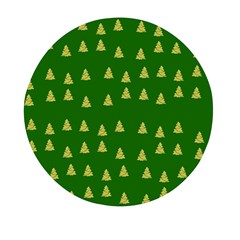Green Christmas Trees Green Mini Round Pill Box by TetiBright
