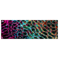 Fractal Abstract Waves Background Wallpaper Banner And Sign 9  X 3  by Pakemis