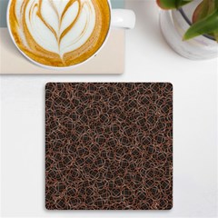 Random Abstract Geometry Motif Pattern Uv Print Square Tile Coaster  by dflcprintsclothing