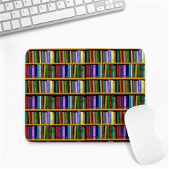 Books On A Shelf Small Mousepad by TetiBright