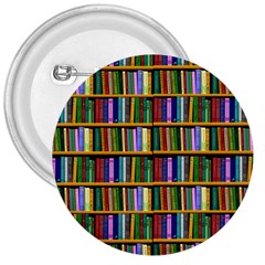 Books On A Shelf 3  Buttons by TetiBright