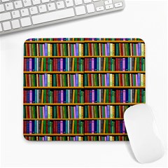 Books On A Shelf Large Mousepad by TetiBright
