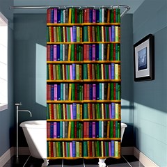 Books On A Shelf Shower Curtain 36  X 72  (stall)  by TetiBright