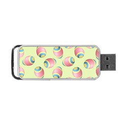 Colorful Easter Eggs Pattern Green Portable Usb Flash (one Side) by TetiBright