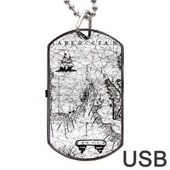 Antique Mercant Map  Dog Tag Usb Flash (one Side) by ConteMonfrey