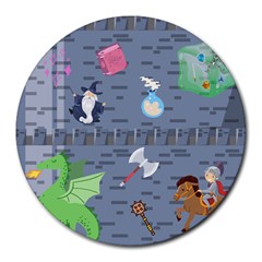 Dnd Round Mousepad by NerdySparkleGoth