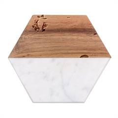 Dnd Marble Wood Coaster (hexagon)  by NerdySparkleGoth