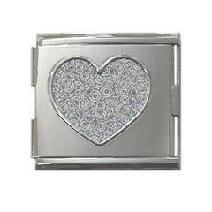 Circle Ornate Motif Random Pattern Mega Link Heart Italian Charm (18mm) by dflcprintsclothing