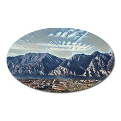 Lake In Italy Oval Magnet by ConteMonfrey