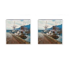 Boats On Gardasee, Italy  Cufflinks (square) by ConteMonfrey