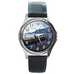 Pier On The End Of A Day Round Metal Watch by ConteMonfrey