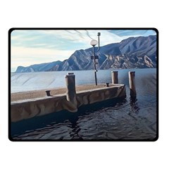 Pier On The End Of A Day One Side Fleece Blanket (small) by ConteMonfrey