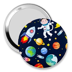 Space Galaxy Seamless Background 3  Handbag Mirrors by Jancukart