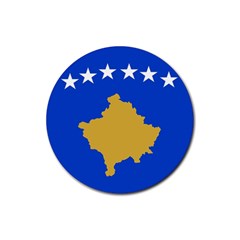Kosovo Rubber Round Coaster (4 Pack) by tony4urban