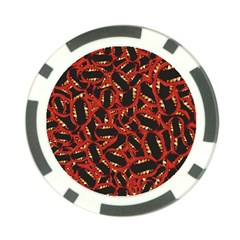 Ugly Open Mouth Graphic Motif Print Pattern Poker Chip Card Guard by dflcprintsclothing