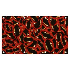 Ugly Open Mouth Graphic Motif Print Pattern Banner And Sign 7  X 4  by dflcprintsclothing