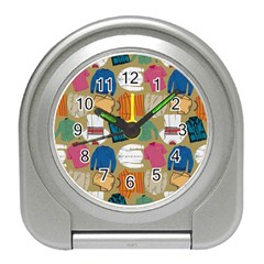 Pattern Art T-shirt Shirts Clothing Fabric Travel Alarm Clock by Ravend