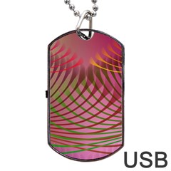 Illustration Pattern Abstract Colorful Shapes Dog Tag Usb Flash (one Side) by Ravend