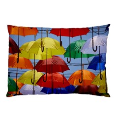 Umbrellas Colourful Pillow Case by artworkshop