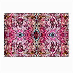 Fuchsia Funky Repeats I Postcard 4 x 6  (pkg Of 10) by kaleidomarblingart