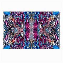 Abstract Blend Repeats Postcard 4 x 6  (pkg Of 10) by kaleidomarblingart