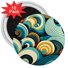 Waves 3  Magnets (10 Pack)  by fructosebat