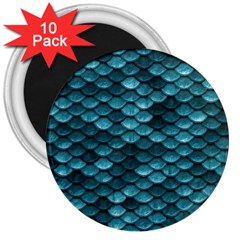 Teal Scales! 3  Magnets (10 Pack)  by fructosebat