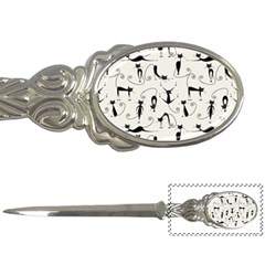 Pattern Cats Black Feline Kitten Letter Opener by Ravend
