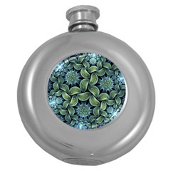 Digitalartflower Round Hip Flask (5 Oz) by Sparkle