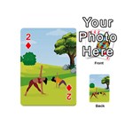 Mother And Daughter Yoga Art Celebrating Motherhood And Bond Between Mom And Daughter. Playing Cards 54 Designs (Mini) Front - Diamond2