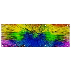 Colour Background Structure Lines Explosion Pop Banner And Sign 9  X 3  by Pakemis