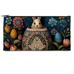 Easter Bunny Rabbit Flowers Easter Happy Easter Pencil Case by Jancukart