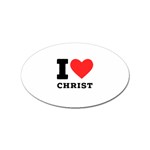 I love christ Sticker (Oval) Front