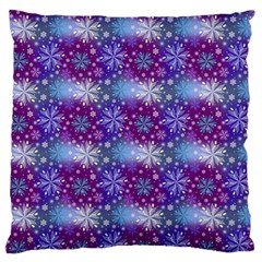 Snow White Blue Purple Tulip Large Premium Plush Fleece Cushion Case (one Side) by Pakemis