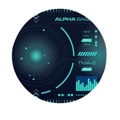 Sci Fi Computer Screen Mini Round Pill Box by Uceng