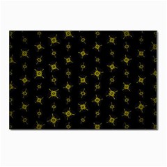 Symbols Gold Background Metallic Postcard 4 x 6  (pkg Of 10) by Uceng