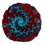 Fractal Pattern Background Large 18  Premium Round Cushions Back