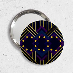 Line Square Pattern Violet Blue Yellow Design 2 25  Handbag Mirrors by Ravend