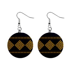 Abstract Antique Architecture Art Artistic Artwork Mini Button Earrings by Ravend