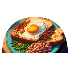 Ai Generated Breakfast Egg Beans Toast Plate Anti Scalding Pot Cap by danenraven