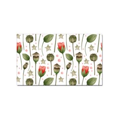 Poppies Red Poppies Red Flowers Sticker (rectangular) by Ravend