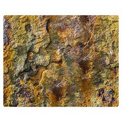 Rusty Orange Abstract Surface One Side Premium Plush Fleece Blanket (medium) by dflcprintsclothing