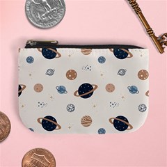 Space Planets Art Pattern Design Wallpaper Mini Coin Purse by Ravend