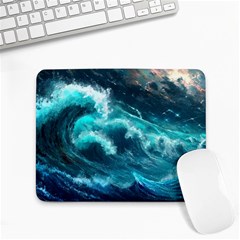 Thunderstorm Tsunami Tidal Wave Ocean Waves Sea Small Mousepad by Ravend