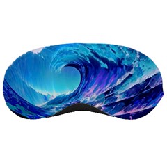 Tsunami Tidal Wave Ocean Waves Sea Nature Water Blue Sleeping Mask by Ravend