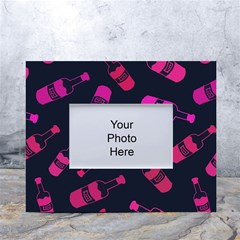 Wine Wine Bottles Background Graphic White Tabletop Photo Frame 4 x6  by Ravend