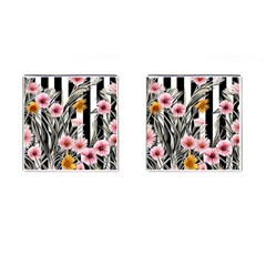 Assorted Watercolor Flowers Cufflinks (square) by GardenOfOphir