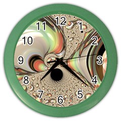 Fractal Background Pattern Texture Abstract Design Abstract Color Wall Clock by Ravend