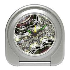 Fractal Background Pattern Texture Abstract Design Art Travel Alarm Clock by Ravend